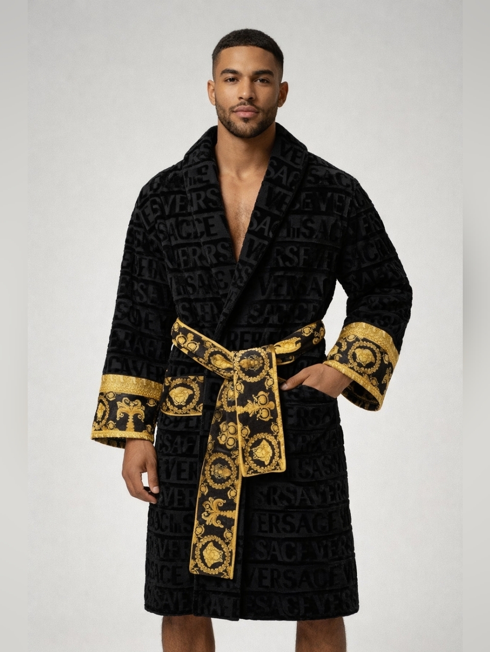 NWT Versace I ❤️ Baroque Housecoat Medium